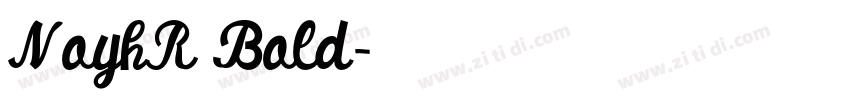 NoyhR Bold字体转换
